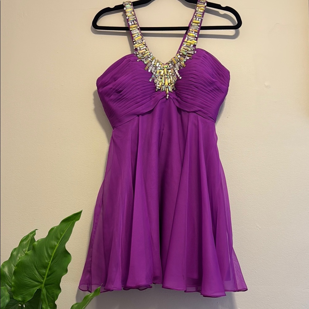 Clarisse Beaded Mini Dress